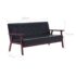 vidaXL Sofa Set 3 Piece Black Faux Leather - Image 8