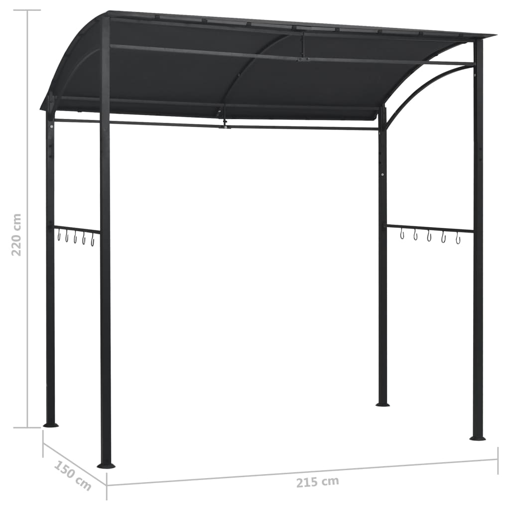 8719883809755_g_en_hd_5 vidaXL BBQ Gazebo 215x150x220 cm Anthracite Steel - Image 7
