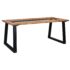 vidaXL Dining Table 180x90x75 cm Solid Acacia Wood and Glass
