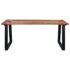vidaXL Dining Table 180x90x75 cm Solid Acacia Wood and Glass - Image 2