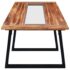 vidaXL Dining Table 180x90x75 cm Solid Acacia Wood and Glass - Image 3