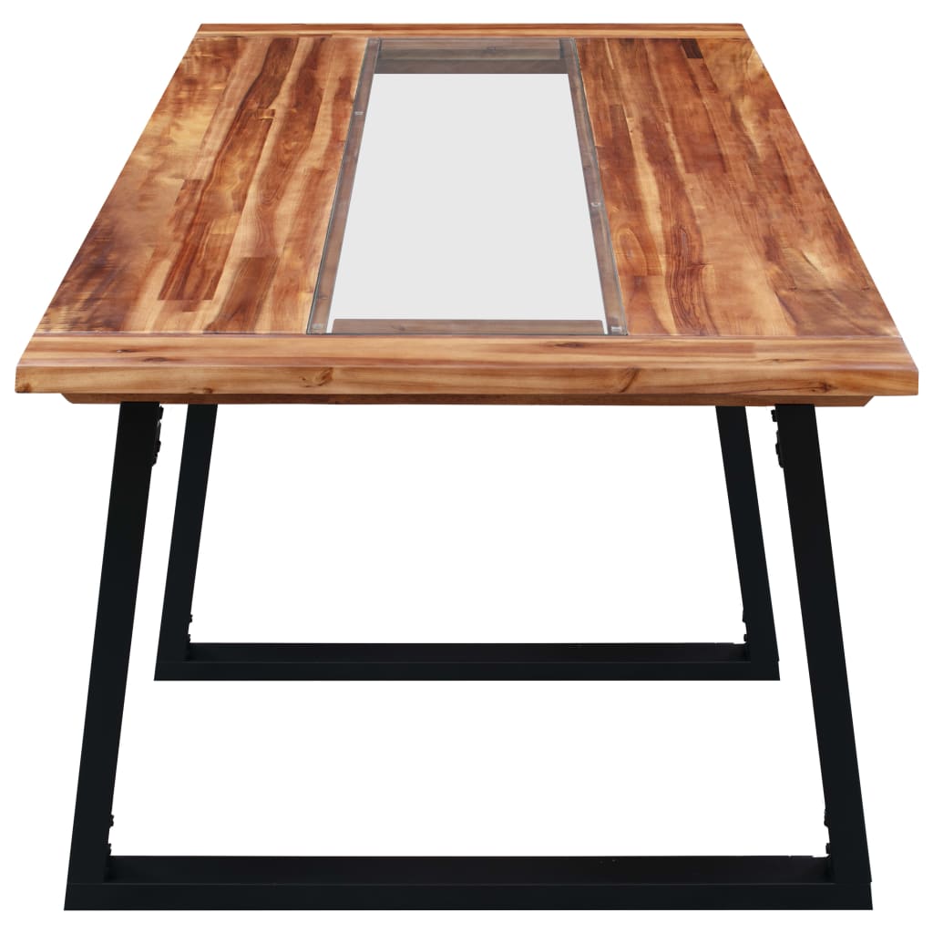 8719883809861_g_en_hd_2 vidaXL Dining Table 180x90x75 cm Solid Acacia Wood and Glass - Image 3