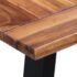 vidaXL Dining Table 180x90x75 cm Solid Acacia Wood and Glass - Image 4