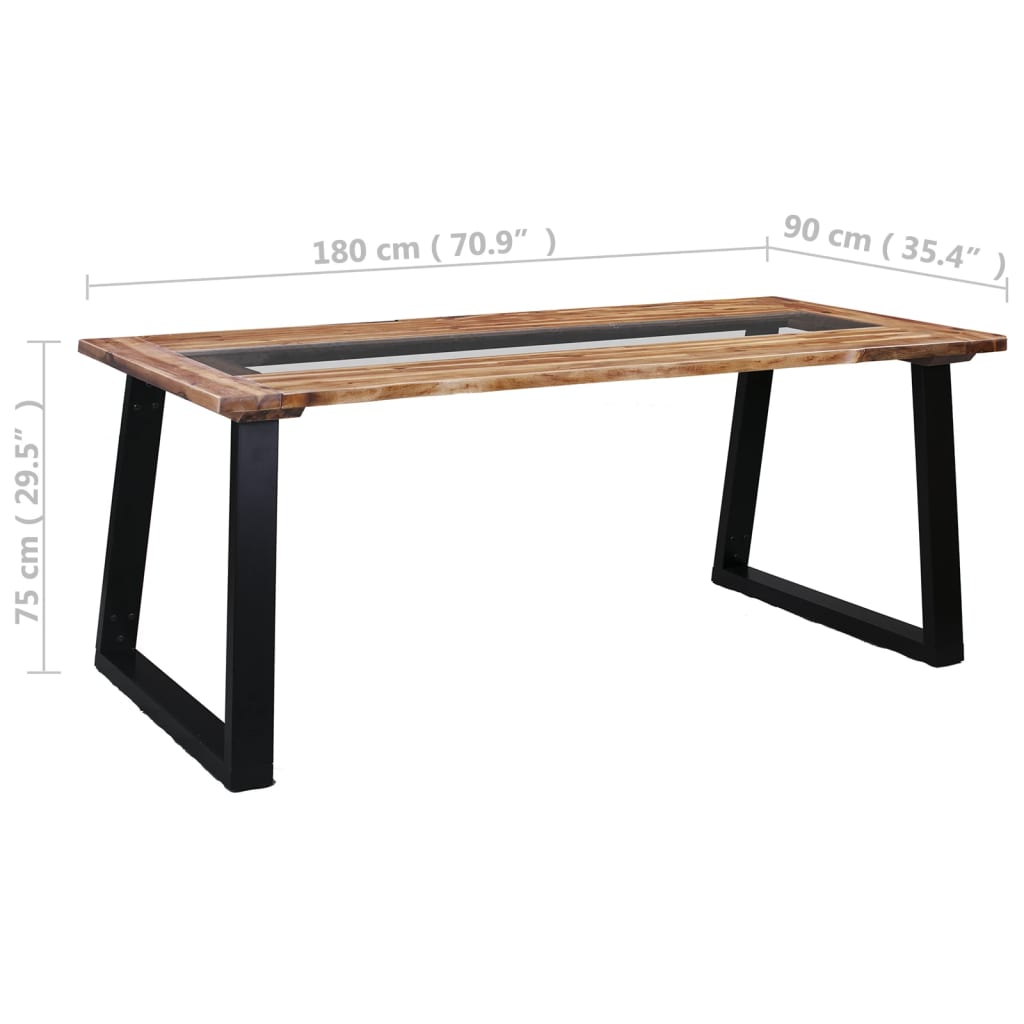 8719883809861_g_en_hd_4 vidaXL Dining Table 180x90x75 cm Solid Acacia Wood and Glass - Image 5