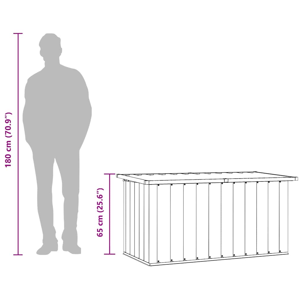 8719883811123_g_en_hd_10 vidaXL Garden Storage Box Grey 129x67x65 cm - Image 12