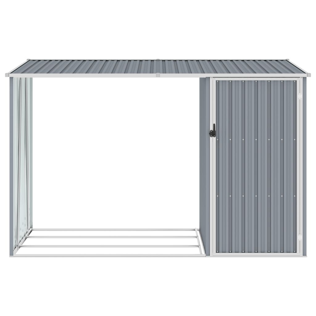 8719883811444_g_en_hd_1 vidaXL Garden Firewood Shed Grey 245x98x159 cm Galvanised Steel - Image 2