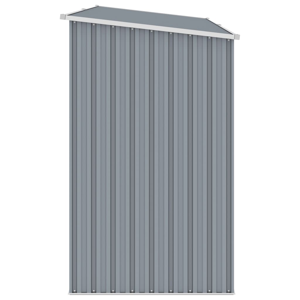 8719883811444_g_en_hd_2 vidaXL Garden Firewood Shed Grey 245x98x159 cm Galvanised Steel - Image 3