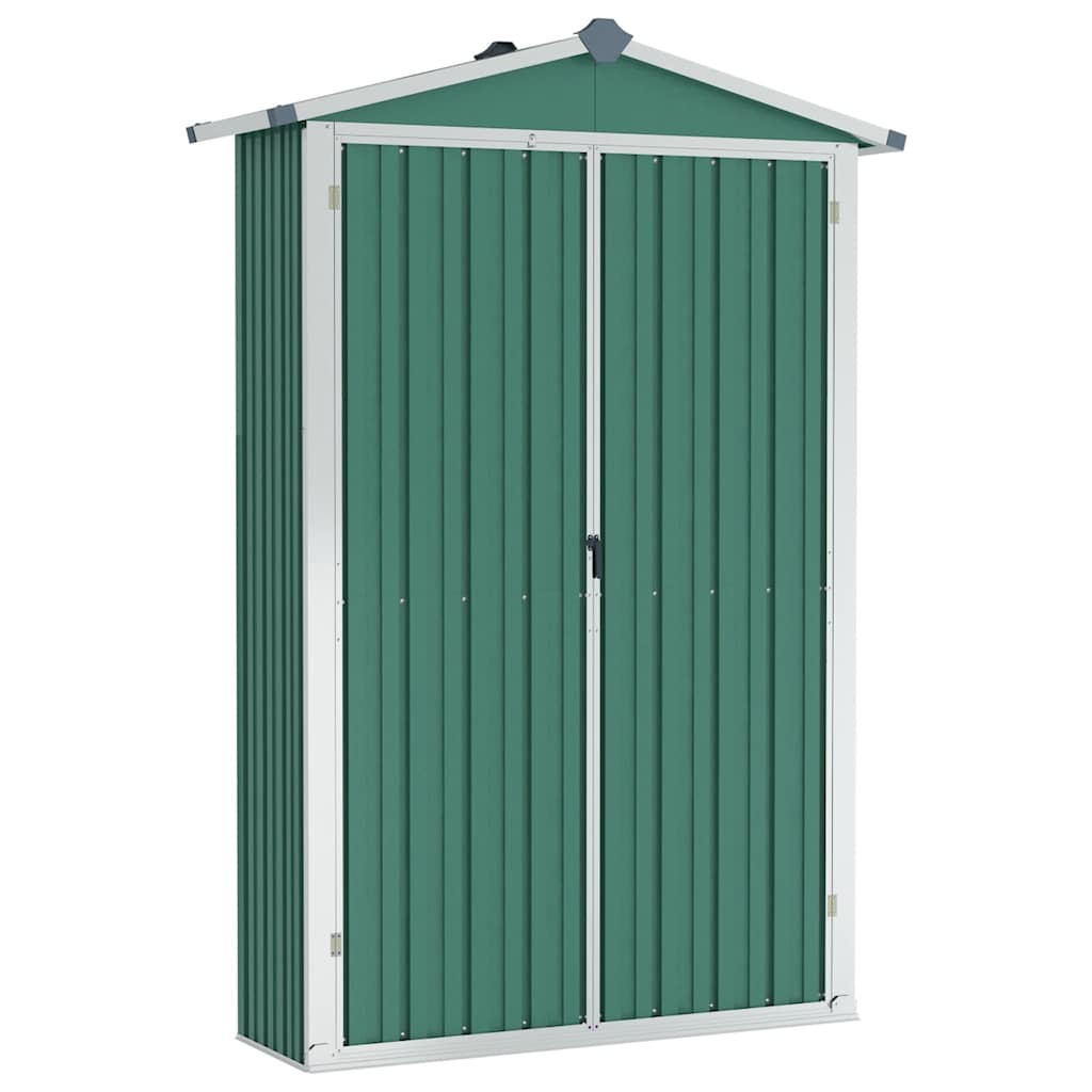 8719883811512_a_en_hd_1 vidaXL Garden Shed Green 116x45x175 cm Galvanised Steel - Image 2