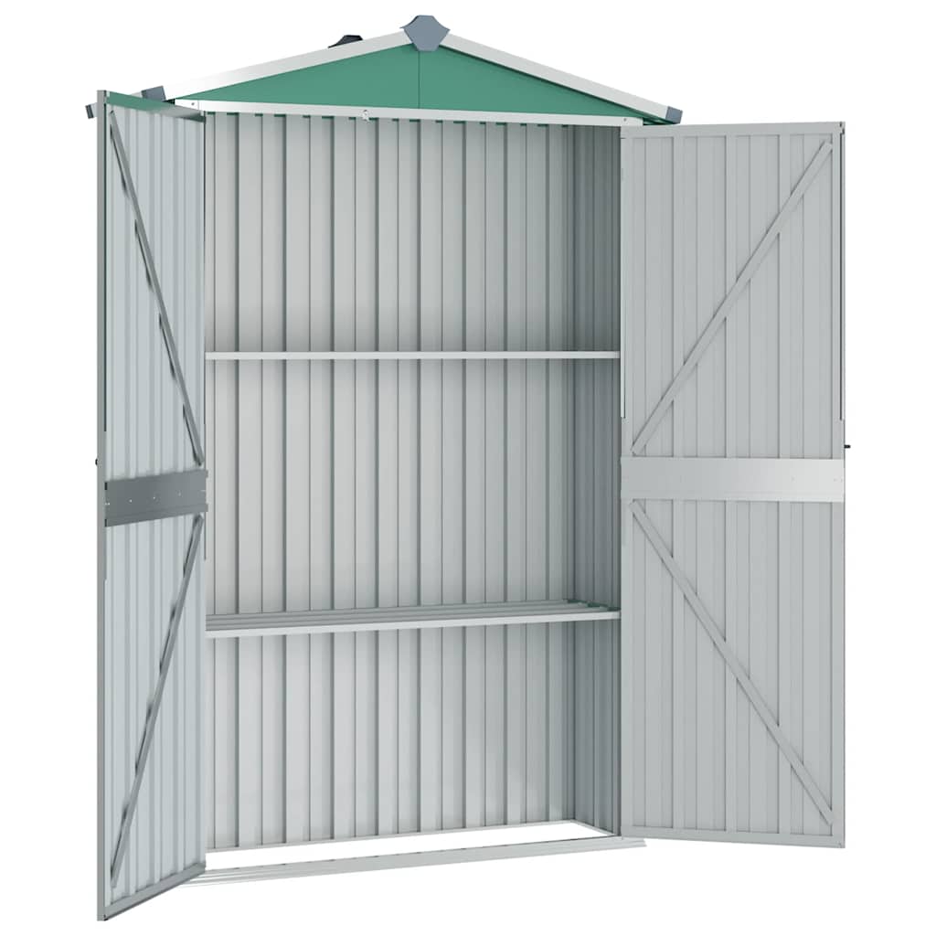 8719883811512_g_en_hd_1 vidaXL Garden Shed Green 116x45x175 cm Galvanised Steel - Image 3