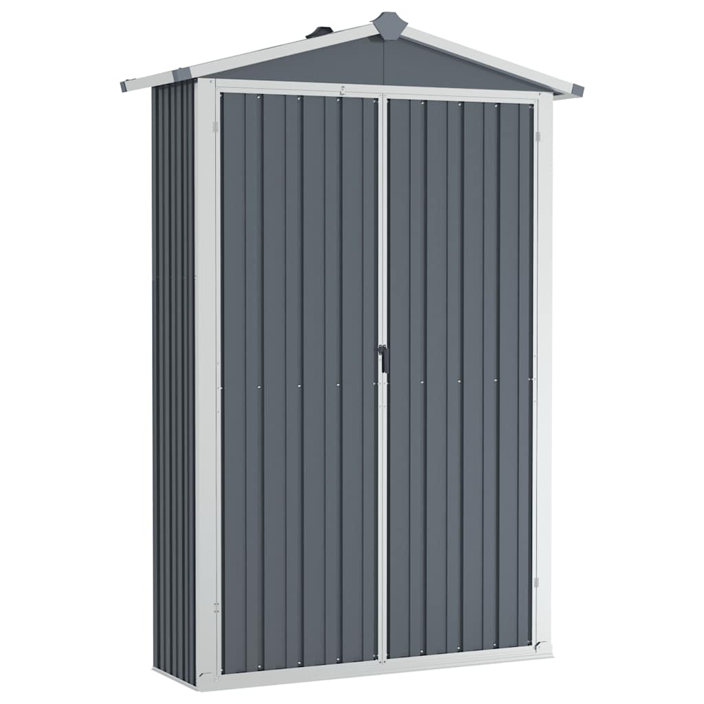 8719883811529_a_en_hd_1 vidaXL Garden Shed Grey 116x45x175 cm Galvanised Steel - Image 2