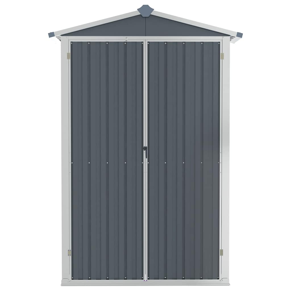 8719883811529_g_en_hd_2 vidaXL Garden Shed Grey 116x45x175 cm Galvanised Steel - Image 4