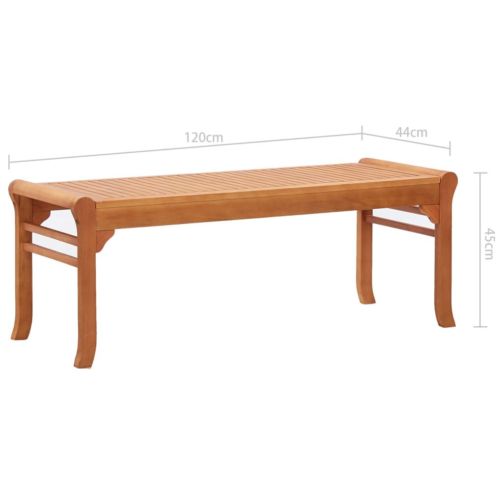 8719883811796_g_en_hd_5 vidaXL 2-Seater Garden Bench 120 cm Solid Eucalyptus Wood - Image 6