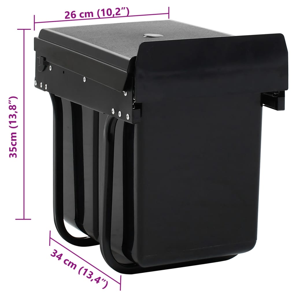 8719883811901_g_en_hd_6 vidaXL Kitchen Cupboard Pull-out Dustbin Soft-Close 20 L - Image 7