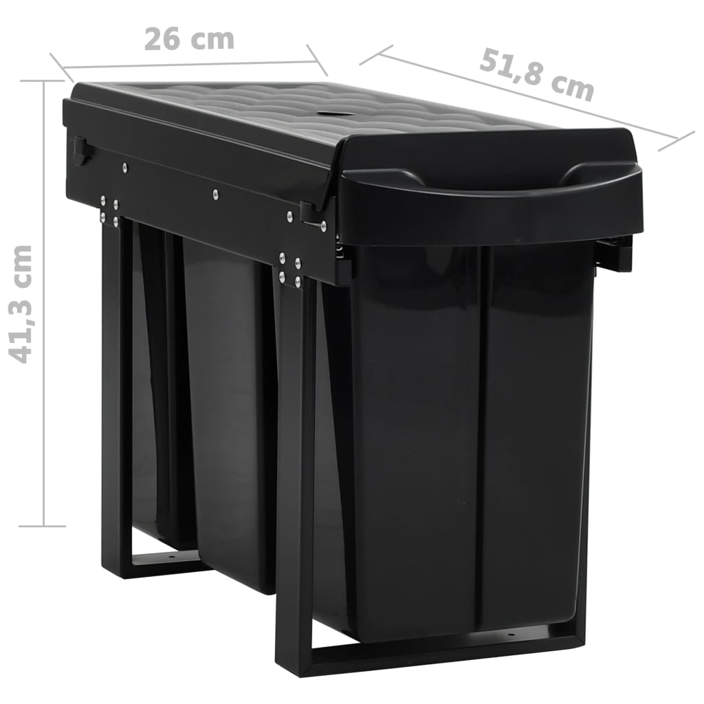 8719883811925_g_en_hd_6 vidaXL Kitchen Cupboard Pull-out Dustbin Soft-Close 36 L - Image 7