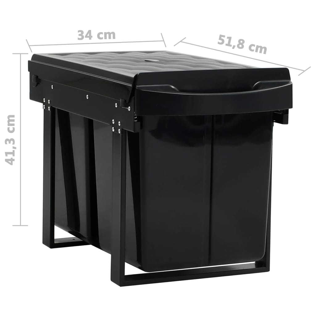 8719883811932_g_en_hd_6 vidaXL Kitchen Cupboard Pull-out Dustbin Soft-Close 48 L - Image 7