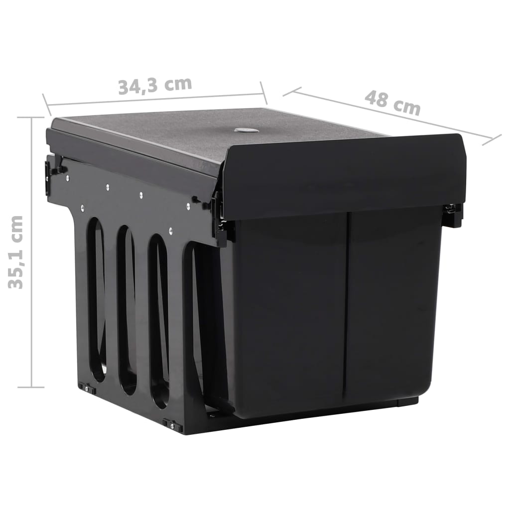 8719883811949_g_en_hd_6 vidaXL Kitchen Cupboard Pull-out Dustbin Soft-Close 48 L - Image 7