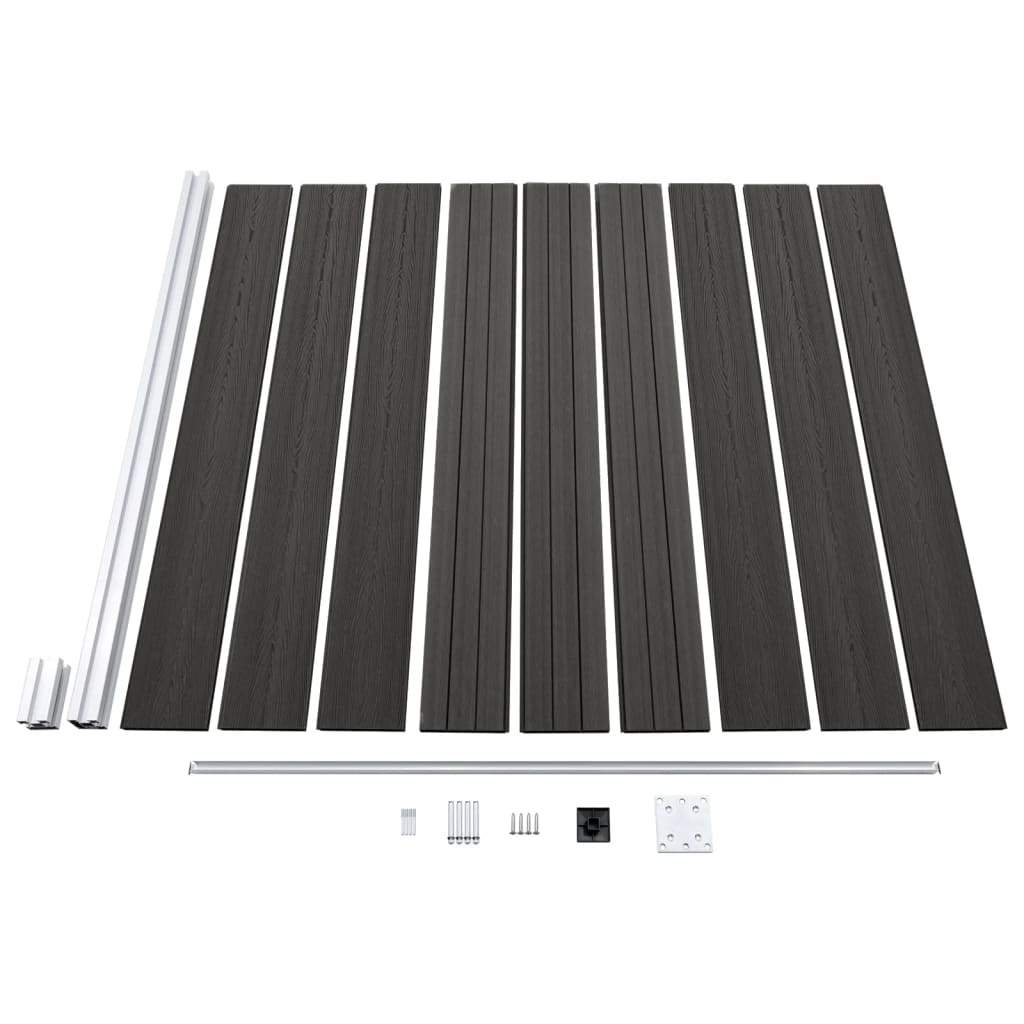 8719883813639_g_en_hd_5 vidaXL Garden Fence WPC 175x186 cm Grey - Image 6
