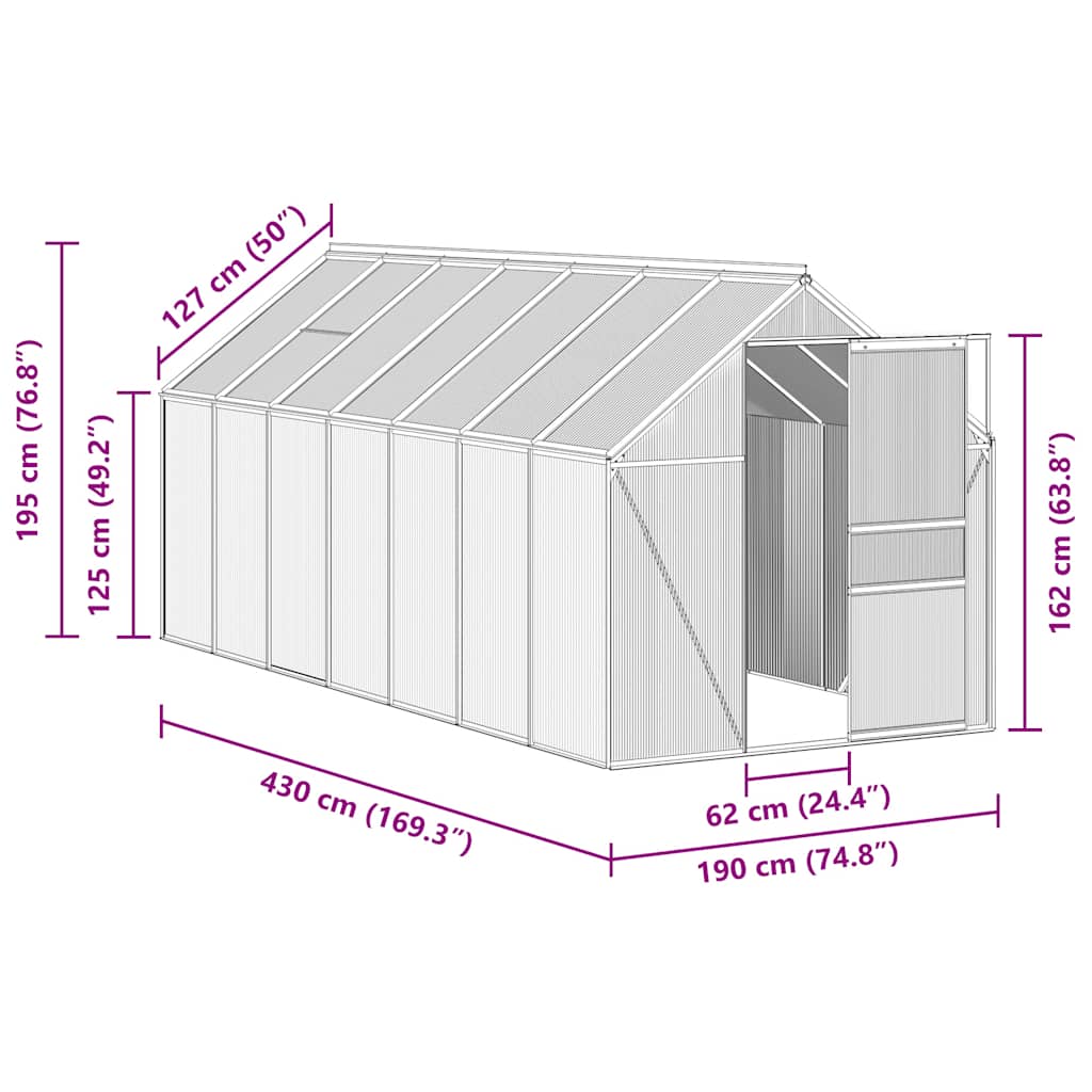 8719883813981_g_en_hd_7 vidaXL Greenhouse Anthracite Aluminium 8.17 m² - Image 8