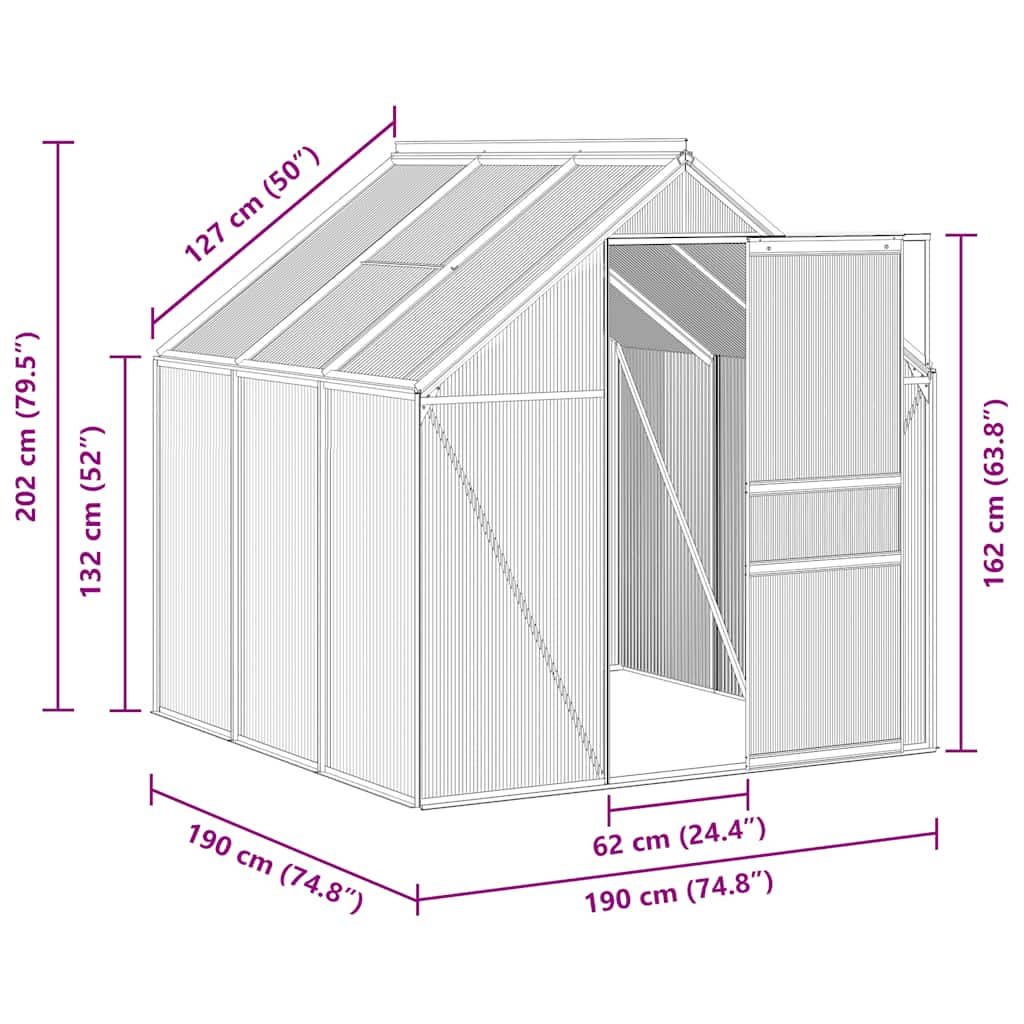 8719883814001_g_en_hd_6 vidaXL Greenhouse with Base Frame Anthracite Aluminium 3.61 m² - Image 8