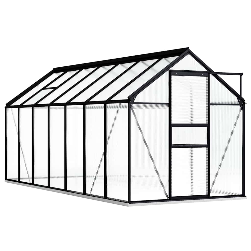 8719883814049_a_en_hd_1 vidaXL Greenhouse with Base Frame Anthracite Aluminium 8.17 m² - Image 2