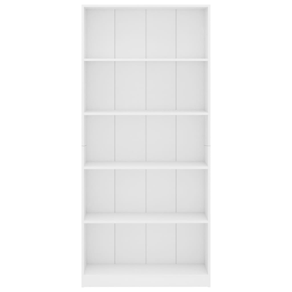 8719883815312_g_en_hd_2 vidaXL 5-Tier Book Cabinet White 80x24x175 cm Engineered Wood - Image 5