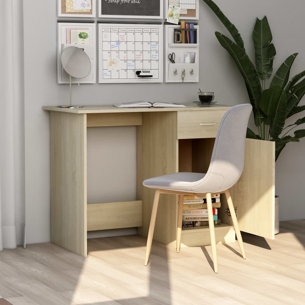 8719883816784_g_en_hd_2 vidaXL Desk Sonoma Oak 100x50x76 cm Engineered Wood - Image 5