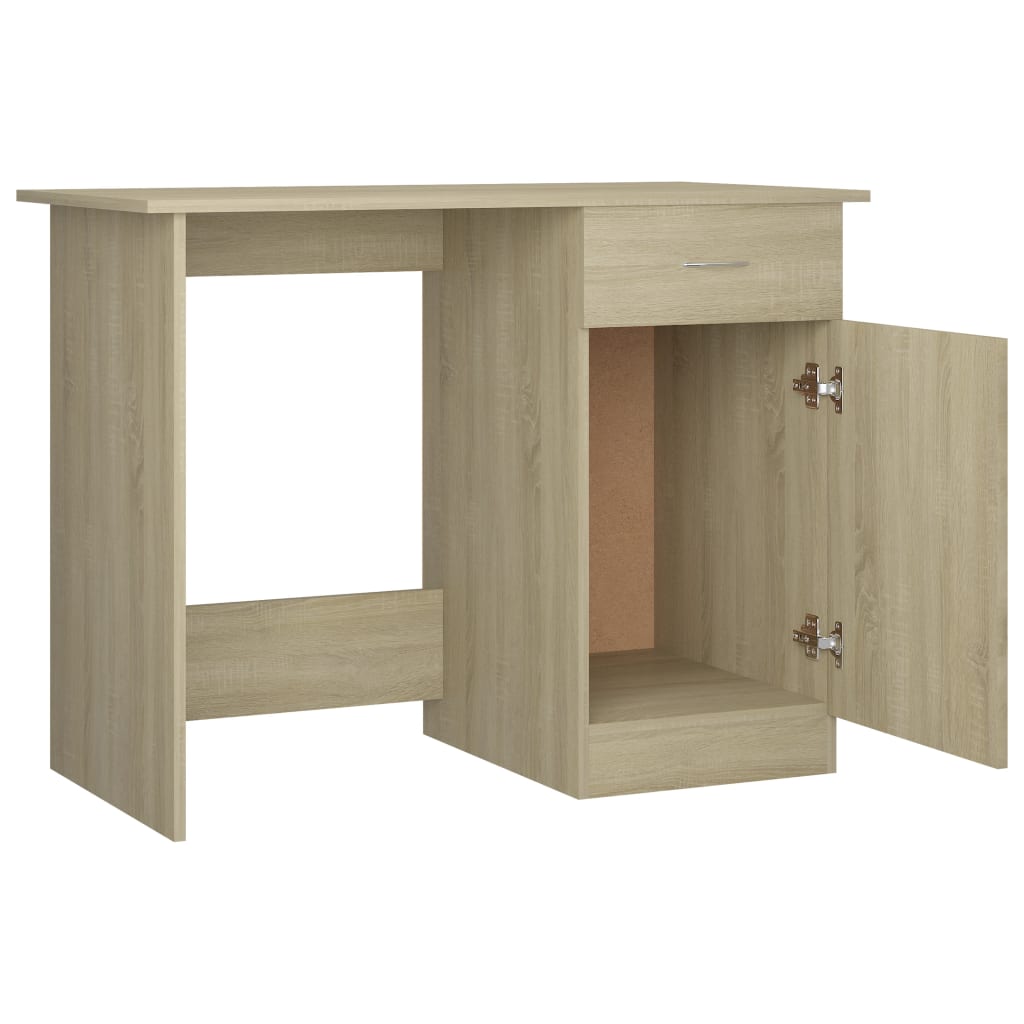 8719883816784_g_en_hd_3 vidaXL Desk Sonoma Oak 100x50x76 cm Engineered Wood - Image 6