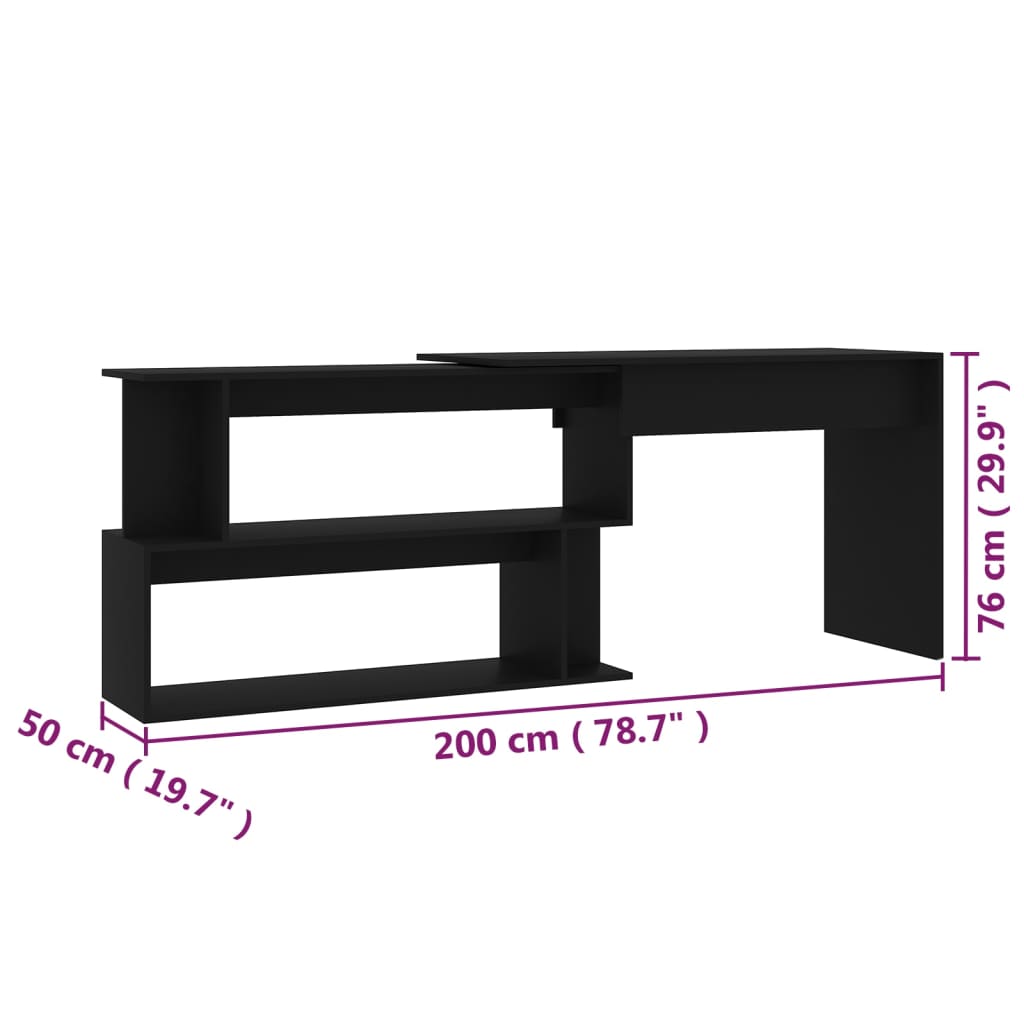 8719883816852_g_en_hd_5 vidaXL Corner Desk Black 200x50x76 cm Engineered Wood - Image 8