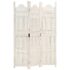 vidaXL Hand carved 3-Panel Room Divider White 120x165 cm Solid Mango Wood