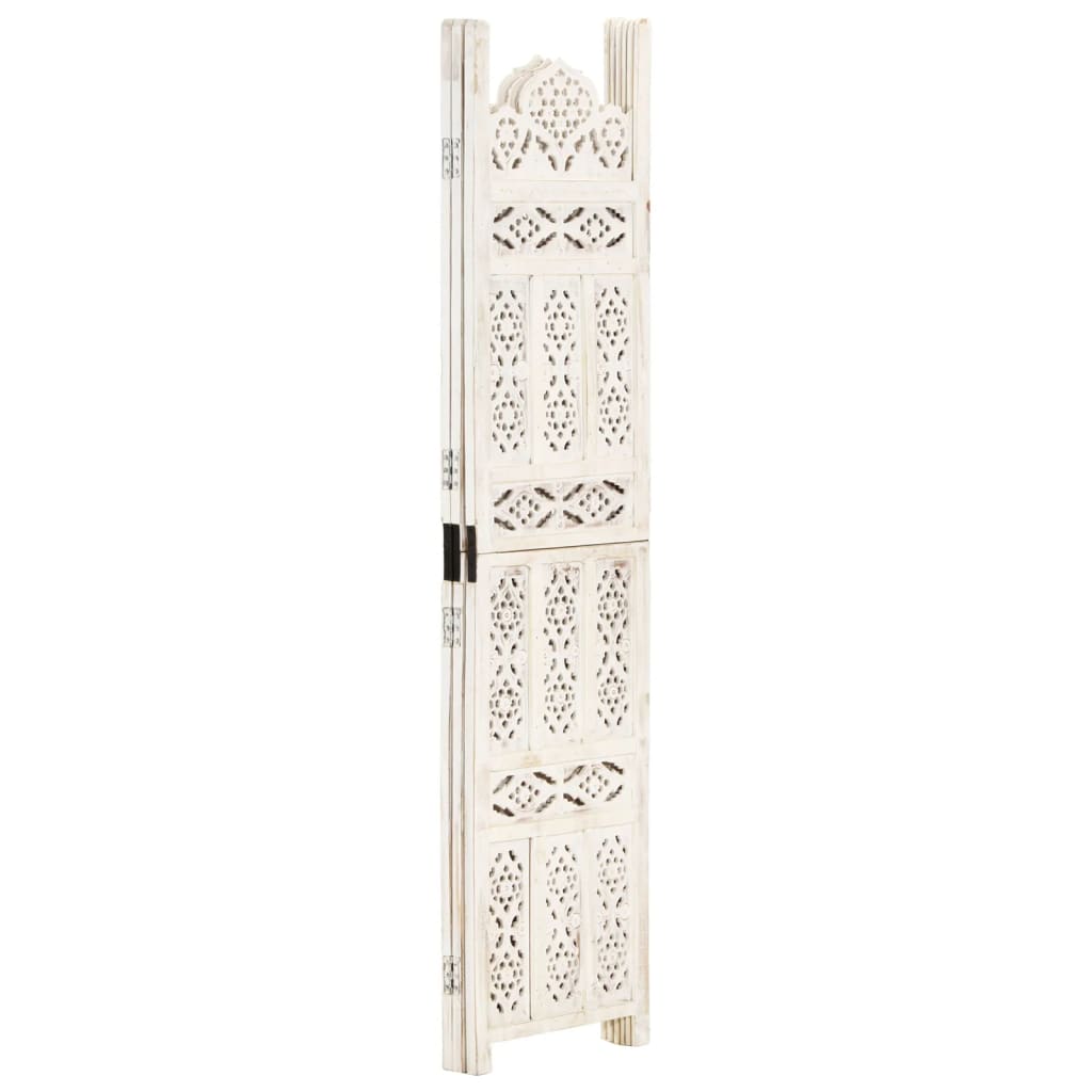 8719883817859_g_en_hd_1 vidaXL Hand carved 3-Panel Room Divider White 120x165 cm Solid Mango Wood - Image 2