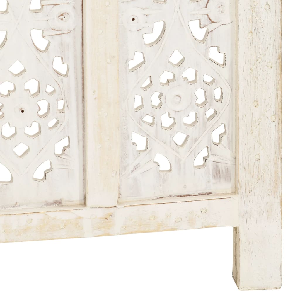 8719883817859_g_en_hd_4 vidaXL Hand carved 3-Panel Room Divider White 120x165 cm Solid Mango Wood - Image 5