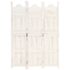 vidaXL Hand carved 3-Panel Room Divider White 120x165 cm Solid Mango Wood - Image 6