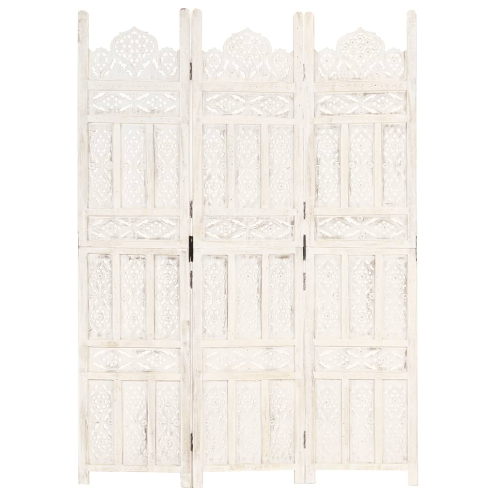 8719883817859_g_en_hd_5 vidaXL Hand carved 3-Panel Room Divider White 120x165 cm Solid Mango Wood - Image 6