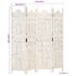 vidaXL Hand carved 4-Panel Room Divider White 160x165 cm Solid Mango Wood - Image 7