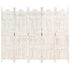 vidaXL Hand carved 5-Panel Room Divider White 200x165 cm Solid Mango Wood - Image 6