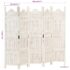 vidaXL Hand carved 5-Panel Room Divider White 200x165 cm Solid Mango Wood - Image 7