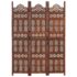 vidaXL Hand Carved 3-Panel Room Divider Brown 120x165 cm Solid Mango Wood - Image 6