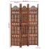 vidaXL Hand Carved 3-Panel Room Divider Brown 120x165 cm Solid Mango Wood - Image 7