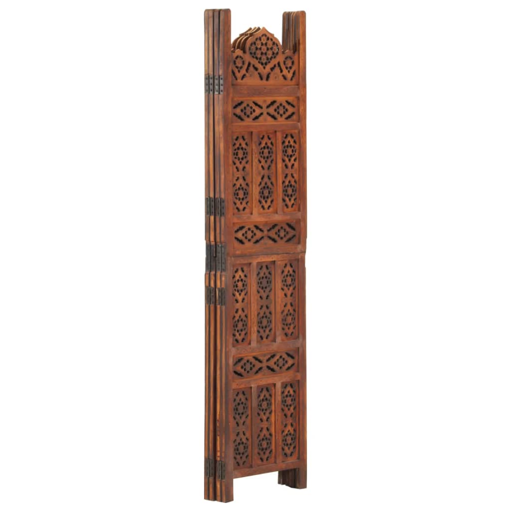 8719883817927_g_en_hd_1 vidaXL Hand carved 4-Panel Room Divider Brown 160x165 cm Solid Mango Wood - Image 2
