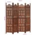 vidaXL Hand carved 4-Panel Room Divider Brown 160x165 cm Solid Mango Wood - Image 7