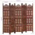 vidaXL Hand carved 5-Panel Room Divider Brown 200x165 cm Solid Mango Wood - Image 7