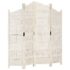 vidaXL Hand carved 4-Panel Room Divider White 160x165 cm Solid Mango Wood