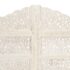 vidaXL Hand carved 4-Panel Room Divider White 160x165 cm Solid Mango Wood - Image 3