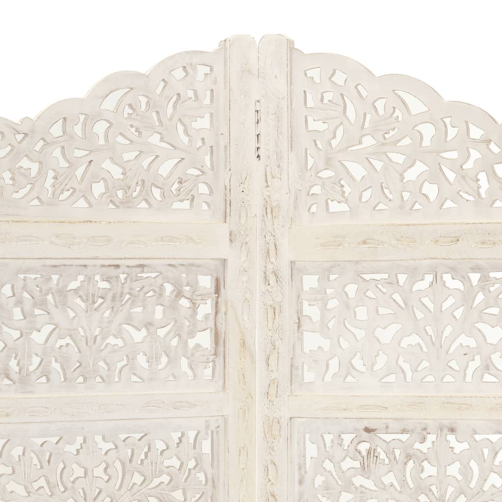 8719883817941_g_en_hd_2 vidaXL Hand carved 4-Panel Room Divider White 160x165 cm Solid Mango Wood - Image 3