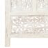vidaXL Hand carved 4-Panel Room Divider White 160x165 cm Solid Mango Wood - Image 5