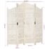vidaXL Hand carved 4-Panel Room Divider White 160x165 cm Solid Mango Wood - Image 7