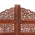 vidaXL Hand carved 4-Panel Room Divider Brown 160x165 cm Solid Mango Wood - Image 3