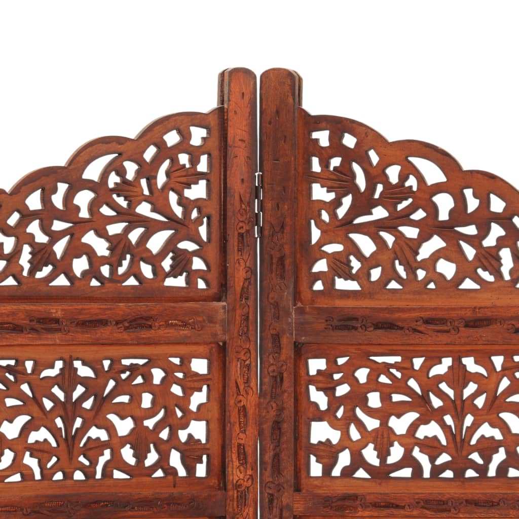 8719883817965_g_en_hd_2 vidaXL Hand carved 4-Panel Room Divider Brown 160x165 cm Solid Mango Wood - Image 3