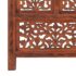 vidaXL Hand carved 4-Panel Room Divider Brown 160x165 cm Solid Mango Wood - Image 5