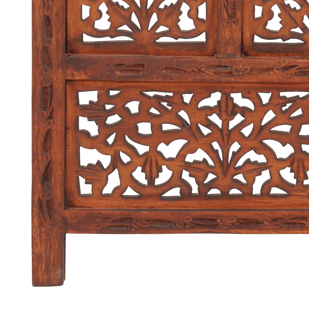 8719883817965_g_en_hd_4 vidaXL Hand carved 4-Panel Room Divider Brown 160x165 cm Solid Mango Wood - Image 5